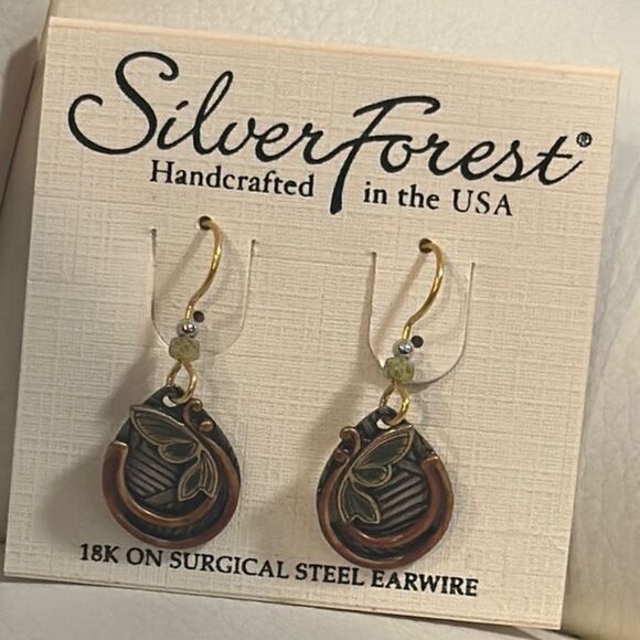 Silver Forest NWT dragonfly tear drop earrings - Picture 4 of 4